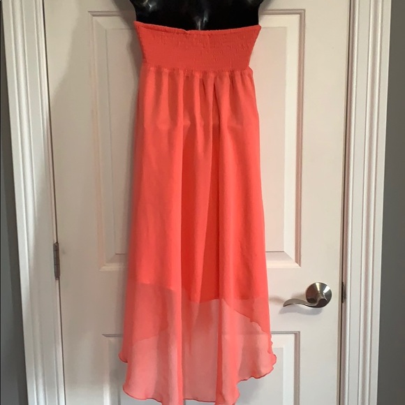 2b Bebe coral strapless dress - Picture 4 of 7